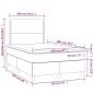 vidaXL Boxspringbett mit Matratze Dunkelgrau 120x200 cm Samt vidaXL Boxspringbett mit Matratze Dunkelgrau 120x200 cm Samt