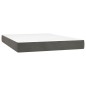 vidaXL Boxspringbett mit Matratze Dunkelgrau 140x190 cm Samt vidaXL Boxspringbett mit Matratze Dunkelgrau 140x190 cm Samt