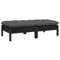 2-Sitzer-Gartensofa mit Kissen Schwarz Massivholz Kiefer 2-Sitzer-Gartensofa mit Kissen Schwarz Massivholz Kiefer