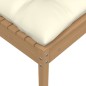 Gartenhocker mit Creme Kissen Honigbraun Massivholz Kiefer Gartenhocker mit Creme Kissen Honigbraun Massivholz Kiefer