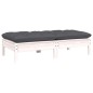 vidaXL 2-Sitzer-Gartensofa mit Kissen Weiß Massivholz Kiefer vidaXL 2-Sitzer-Gartensofa mit Kissen Weiß Massivholz Kiefer