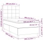 vidaXL Boxspringbett mit Matratze Dunkelblau 100x200 cm Samt vidaXL Boxspringbett mit Matratze Dunkelblau 100x200 cm Samt
