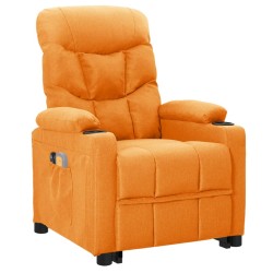 vidaXL Massagesessel mit Aufstehhilfe Gelb Stoff