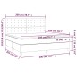 vidaXL Boxspringbett mit Matratze Dunkelblau 200x200 cm Samt vidaXL Boxspringbett mit Matratze Dunkelblau 200x200 cm Samt
