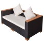 Gartensofa Poly Rattan Schwarz Gartensofa Poly Rattan Schwarz