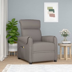 vidaXL Massagesessel Elektrisch Taupe Stoff