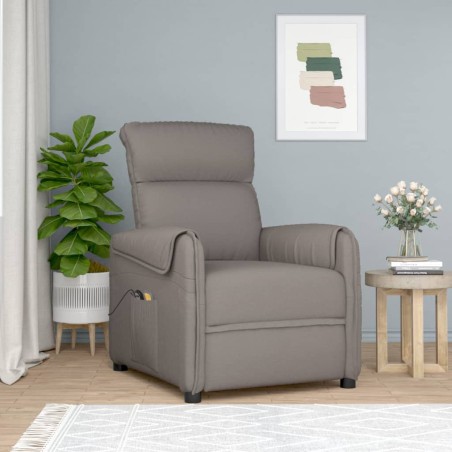 vidaXL Massagesessel Elektrisch Taupe Stoff