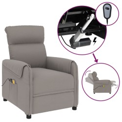 vidaXL Massagesessel Elektrisch Taupe Stoff
