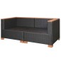 Gartensofa Poly Rattan Schwarz Gartensofa Poly Rattan Schwarz
