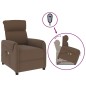 vidaXL Massagesessel mit Aufstehhilfe Braun Stoff