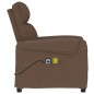 vidaXL Massagesessel mit Aufstehhilfe Braun Stoff