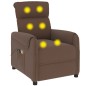 vidaXL Massagesessel mit Aufstehhilfe Braun Stoff