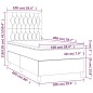 vidaXL Boxspringbett mit Matratze Dunkelgrau 100x200 cm Samt vidaXL Boxspringbett mit Matratze Dunkelgrau 100x200 cm Samt