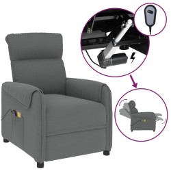 vidaXL Massagesessel Elektrisch Dunkelgrau Stoff