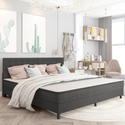 vidaXL Kopfteil Getuftet Dunkelgrau Stoff 200 x 200 cm 