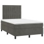 vidaXL Boxspringbett mit Matratze Dunkelgrau 120x200 cm Samt vidaXL Boxspringbett mit Matratze Dunkelgrau 120x200 cm Samt
