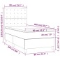 vidaXL Boxspringbett mit Matratze Hellgrau 80x200 cm Samt vidaXL Boxspringbett mit Matratze Hellgrau 80x200 cm Samt