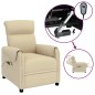 vidaXL Massagesessel Elektrisch Creme Stoff vidaXL Massagesessel Elektrisch Creme Stoff