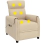 vidaXL Massagesessel Elektrisch Creme Stoff vidaXL Massagesessel Elektrisch Creme Stoff