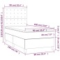 vidaXL Boxspringbett mit Matratze Hellgrau 90x190 cm Samt vidaXL Boxspringbett mit Matratze Hellgrau 90x190 cm Samt