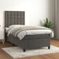 vidaXL Boxspringbett mit Matratze Dunkelgrau 90x190 cm Samt vidaXL Boxspringbett mit Matratze Dunkelgrau 90x190 cm Samt