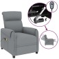 vidaXL Massagesessel Elektrisch Hellgrau Stoff vidaXL Massagesessel Elektrisch Hellgrau Stoff