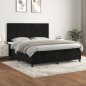 vidaXL Boxspringbett mit Matratze Schwarz 160x200 cm Samt vidaXL Boxspringbett mit Matratze Schwarz 160x200 cm Samt