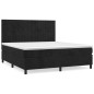vidaXL Boxspringbett mit Matratze Schwarz 160x200 cm Samt vidaXL Boxspringbett mit Matratze Schwarz 160x200 cm Samt