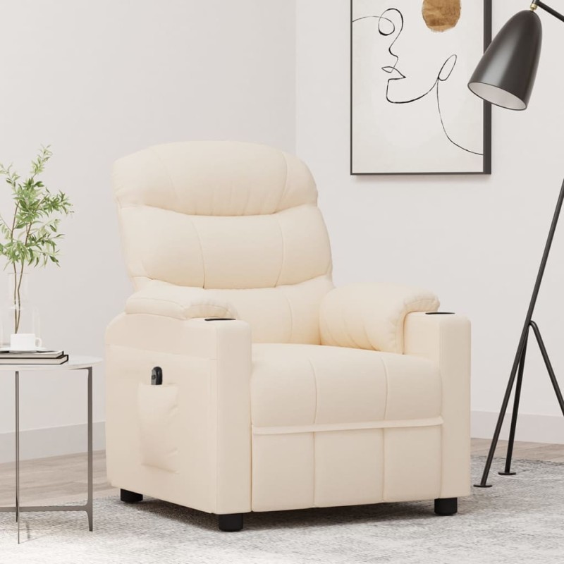 vidaXL Relaxsessel Elektrisch Creme Stoff vidaXL Relaxsessel Elektrisch Creme Stoff