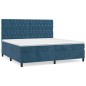 vidaXL Boxspringbett mit Matratze Dunkelblau 200x200 cm Samt vidaXL Boxspringbett mit Matratze Dunkelblau 200x200 cm Samt