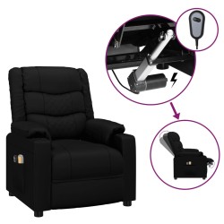 vidaXL Massagesessel Elektrisch Schwarz Kunstleder