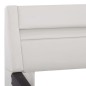 Bettgestell mit LED Weiß und Schwarz Kunstleder 100 x 200 cm Bettgestell mit LED Weiß und Schwarz Kunstleder 100 x 200 cm