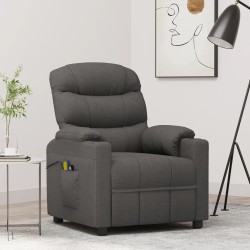 vidaXL Massagesessel Elektrisch Dunkelgrau Stoff
