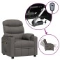 vidaXL Massagesessel Elektrisch Dunkelgrau Stoff vidaXL Massagesessel Elektrisch Dunkelgrau Stoff