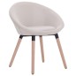 Esszimmerstühle 2 Stk. Cremeweiß Stoff Esszimmerstühle 2 Stk. Cremeweiß Stoff