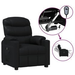 vidaXL Relaxsessel Elektrisch Schwarz Kunstleder