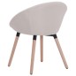 Esszimmerstühle 2 Stk. Cremeweiß Stoff Esszimmerstühle 2 Stk. Cremeweiß Stoff