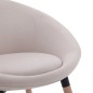 Esszimmerstühle 2 Stk. Cremeweiß Stoff Esszimmerstühle 2 Stk. Cremeweiß Stoff