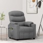vidaXL Massagesessel Elektrisch Hellgrau Stoff vidaXL Massagesessel Elektrisch Hellgrau Stoff