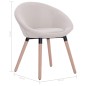 Esszimmerstühle 2 Stk. Cremeweiß Stoff Esszimmerstühle 2 Stk. Cremeweiß Stoff