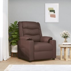 vidaXL Massagesessel Elektrisch Braun Kunstleder
