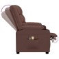 vidaXL Massagesessel Elektrisch Braun Kunstleder vidaXL Massagesessel Elektrisch Braun Kunstleder