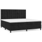 vidaXL Boxspringbett mit Matratze Schwarz 200x200 cm Samt vidaXL Boxspringbett mit Matratze Schwarz 200x200 cm Samt