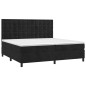 vidaXL Boxspringbett mit Matratze Schwarz 200x200 cm Samt vidaXL Boxspringbett mit Matratze Schwarz 200x200 cm Samt