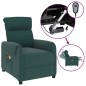 vidaXL Elektrischer Massagesessel Dunkelgrün Stoff vidaXL Elektrischer Massagesessel Dunkelgrün Stoff