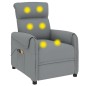 vidaXL Massagesessel mit Aufstehhilfe Hellgrau Stoff vidaXL Massagesessel mit Aufstehhilfe Hellgrau Stoff