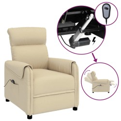 vidaXL Relaxsessel Elektrisch Creme Stoff