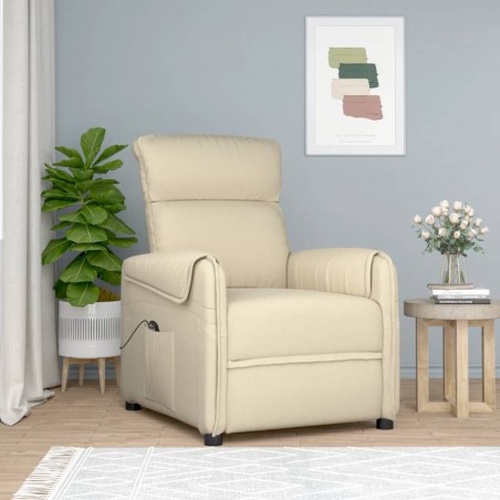 vidaXL Aufstehsessel Creme Stoff