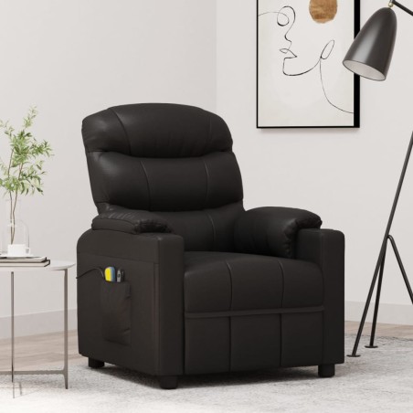 vidaXL Massagesessel Elektrisch Schwarz Kunstleder