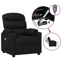 vidaXL Massagesessel Elektrisch Schwarz Kunstleder